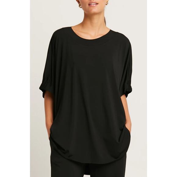 Planet by Lauren G Matte Jersey Fashion Tee Lagenlook Black - Size 1 (4-8) - Picture 12 of 14